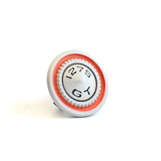 Classic Mini 1275GT red steering wheel centre badge