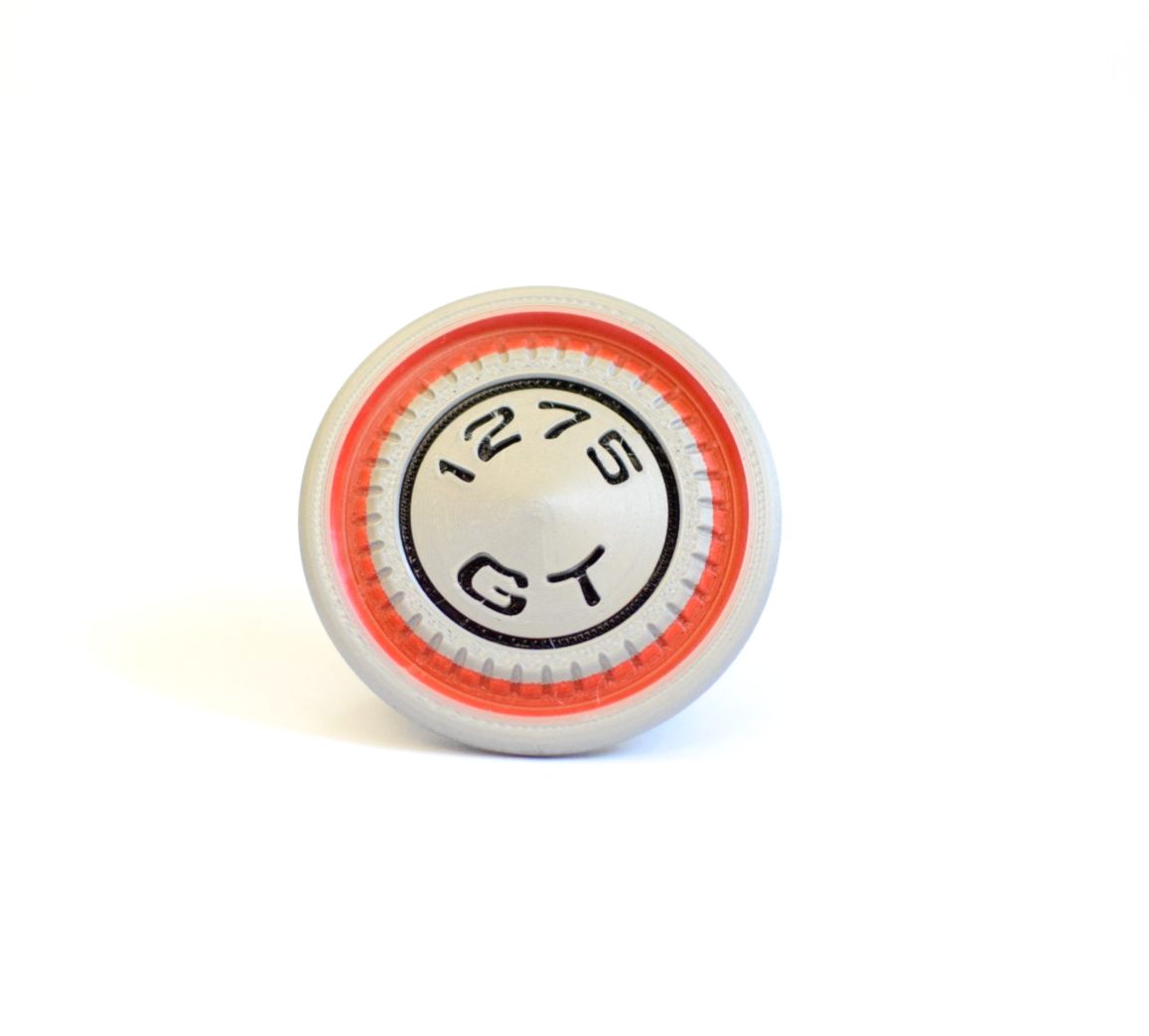 Classic Mini 1275GT red steering wheel centre badge – alternate view 4