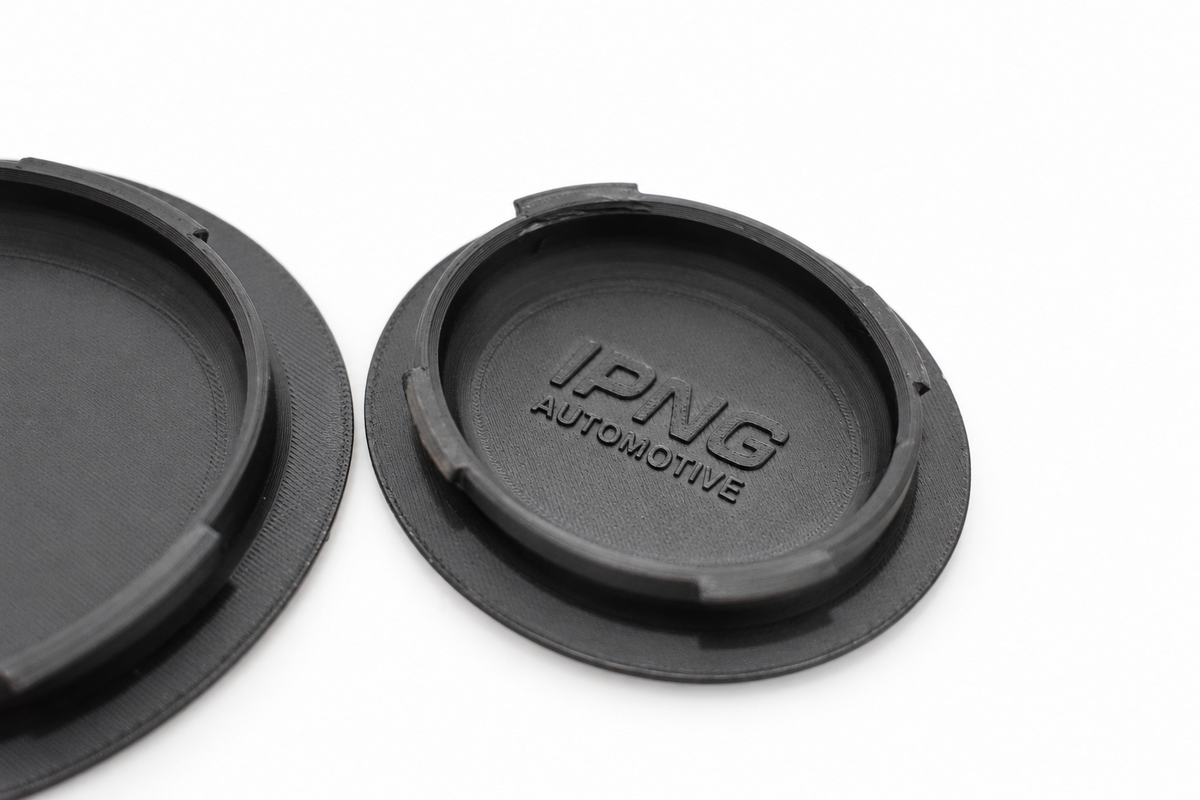 IPNG Automotive branding and retaining clips on Mini Clubman fresh air blanking plate