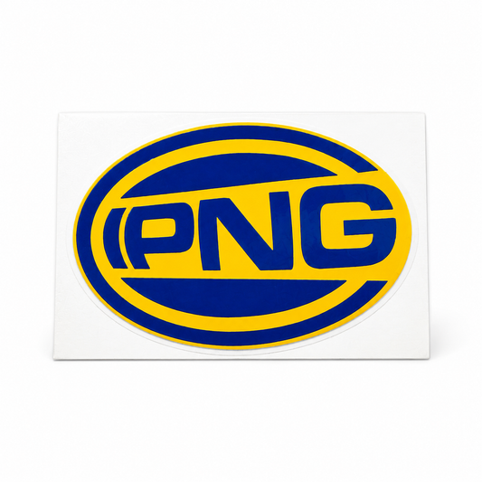IPNG blue/yellow vintage style decal 8.5 inch